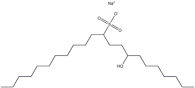 8-Hydroxydocosane-11-sulfonic acid sodium salt Structure