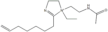 1-[2-(Acetylamino)ethyl]-1-ethyl-2-(6-heptenyl)-2-imidazoline-1-ium Struktur