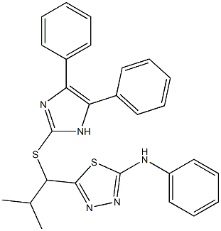 5-[2-Methyl-1-[(4,5-diphenyl-1H-imidazol-2-yl)thio]propyl]-2-(phenylamino)-1,3,4-thiadiazole