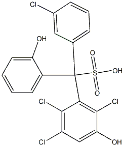 (3-Chlorophenyl)(2,3,6-trichloro-5-hydroxyphenyl)(2-hydroxyphenyl)methanesulfonic acid