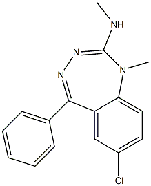 7-Chloro-1-methyl-5-phenyl-2-methylamino-1H-1,3,4-benzotriazepine