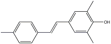 4-[(E)-2-(4-Methylphenyl)ethenyl]-2,6-dimethylphenol Struktur