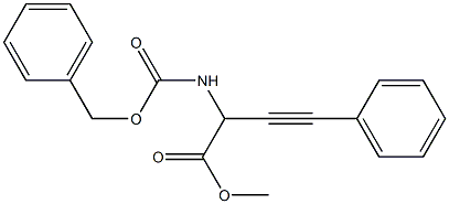 2-Benzyloxycarbonylamino-4-phenyl-3-butynoic acid methyl ester Struktur