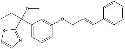 2-[1-Methoxy-1-[3-(3-phenyl-2-propenyloxy)phenyl]propyl]thiazole|