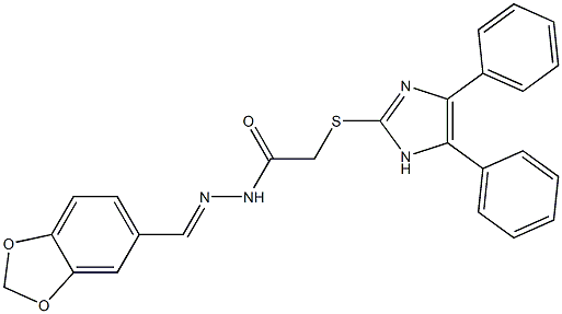 N'-[3,4-(Methylenedioxy)benzylidene]-2-[(4,5-diphenyl-1H-imidazol-2-yl)thio]acetohydrazide