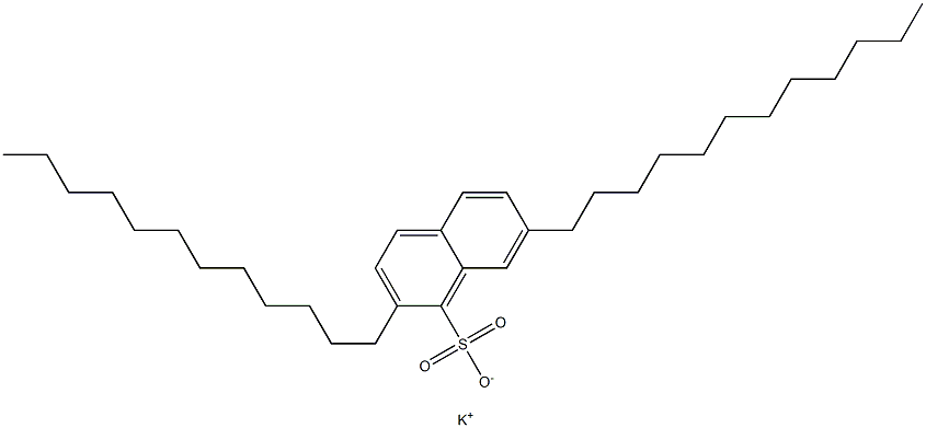 2,7-Didodecyl-1-naphthalenesulfonic acid potassium salt 结构式