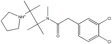 1-[2-[N-(3,4-Dichlorophenylacetyl)-N-methylamino]-1,1,2-trimethylpropyl]pyrrolidinium Structure