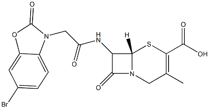 7-[[[(2,3-Dihydro-2-oxo-6-bromobenzoxazol)-3-yl]acetyl]amino]-3-methylcepham-3-ene-4-carboxylic acid