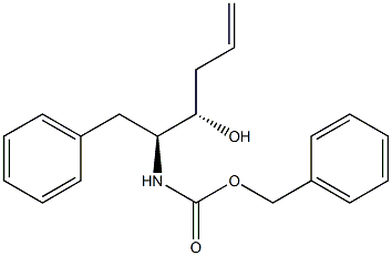 N-[(1S,2S)-1-Benzyl-2-hydroxy-4-pentenyl]carbamic acid benzyl ester,,结构式