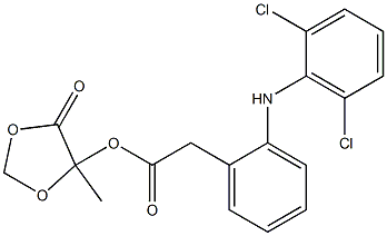 2-(2,6-Dichlorophenylamino)benzeneacetic acid 5-methyl-4-oxo-1,3-dioxolan-5-yl ester Structure