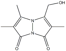 2,5,6-Trimethyl-3-(hydroxymethyl)-1H,7H-pyrazolo[1,2-a]pyrazole-1,7-dione,,结构式