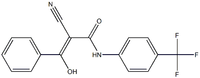 2-Cyano-3-hydroxy-3-[phenyl]-N-[4-trifluoromethylphenyl]acrylamide Structure