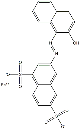 2-[(2-Hydroxy-1-naphtyl)azo]-4,7-naphthalenedisulfonic acid barium salt 结构式