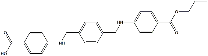 4,4'-[p-Phenylenebis(methylene)bis(imino)]bis[benzoic acid propyl] ester,,结构式