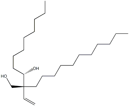(1S,2R)-1-オクチル-2-ウンデシル-2-ビニル-1,3-プロパンジオール 化学構造式