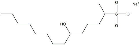 6-Hydroxytetradecane-2-sulfonic acid sodium salt 结构式