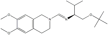 1,2,3,4-Tetrahydro-6,7-dimethoxy-2-[[(S)-1-(tert-butoxymethyl)-2-methylpropylimino]methyl]isoquinoline Struktur