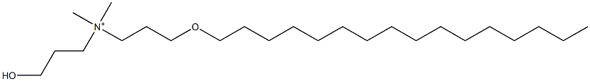 N-(3-ヒドロキシプロピル)-N,N-ジメチル-3-ヘキサデシルオキシプロパン-1-アミニウム 化学構造式