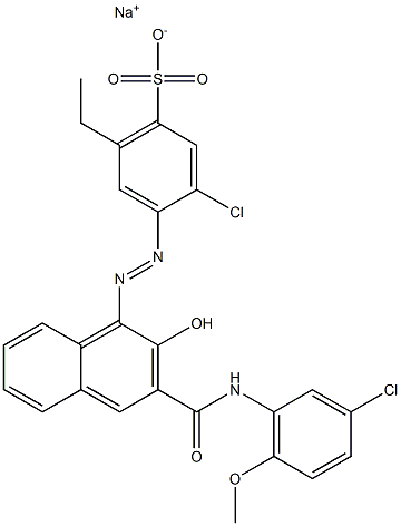 3-Chloro-6-ethyl-4-[[3-[[(3-chloro-6-methoxyphenyl)amino]carbonyl]-2-hydroxy-1-naphtyl]azo]benzenesulfonic acid sodium salt