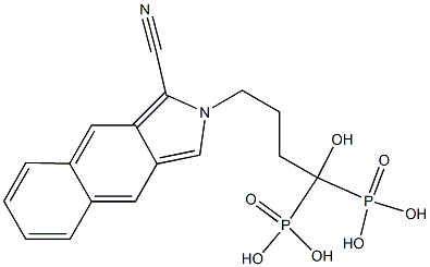 4-[1-Cyano-2H-benz[f]isoindol-2-yl]-1-hydroxybutane-1,1-diylbis(phosphonic acid)|