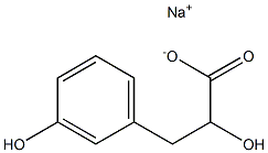 (-)-3-(m-Hydroxyphenyl)-L-lactic acid sodium salt Structure