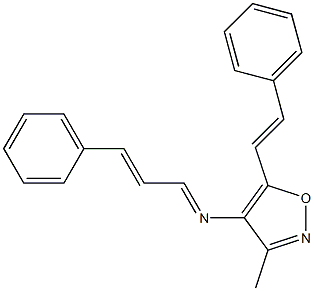 4-(Cinnamylideneamino)-3-methyl-5-styrylisoxazole 结构式