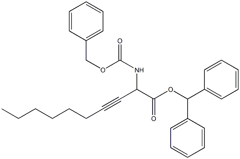 2-Benzyloxycarbonylamino-3-decynoic acid diphenylmethyl ester Struktur