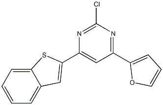 2-Chloro-4-(2-furanyl)-6-(benzo[b]thiophen-2-yl)pyrimidine|