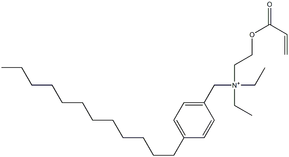 4-Dodecyl-N,N-diethyl-N-[2-[(1-oxo-2-propenyl)oxy]ethyl]benzenemethanaminium Structure