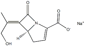 (5S)-6-[(E)-1-(Hydroxymethyl)ethylidene]-7-oxo-1-azabicyclo[3.2.0]hept-2-ene-2-carboxylic acid sodium salt Structure