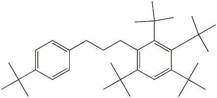 1-(2,3,4,6-Tetra-tert-butylphenyl)-3-(4-tert-butylphenyl)propane Structure