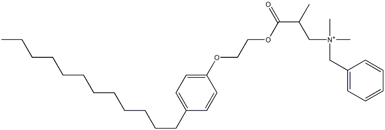 N,N-Dimethyl-N-benzyl-N-[2-[[2-(4-dodecylphenyloxy)ethyl]oxycarbonyl]propyl]aminium 结构式