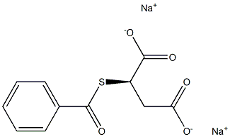 [R,(+)]-2-(Benzoylthio)succinic acid disodium salt Structure