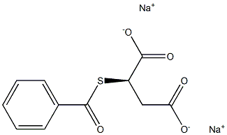 [R,(+)]-2-(Benzoylthio)succinic acid disodium salt 结构式