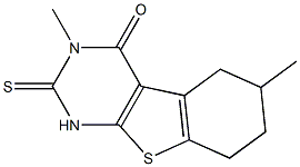 1,2,5,6,7,8-Hexahydro-3,6-dimethyl-2-thioxo[1]benzothieno[2,3-d]pyrimidin-4(3H)-one Structure