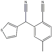 (2-Cyano-5-methylphenyl)(3-thienyl)acetonitrile,,结构式