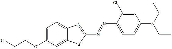 3-クロロ-4-[[6-(2-クロロエトキシ)ベンゾチアゾール-2-イル]アゾ]-N,N-ジエチルアニリン 化学構造式