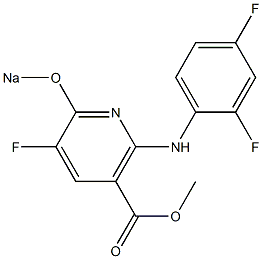  2-[(2,4-Difluorophenyl)amino]-5-fluoro-6-(sodiooxy)nicotinic acid methyl ester