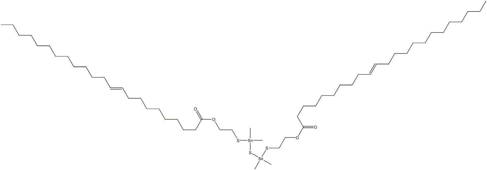 Bis[dimethyl[[2-(9-docosenylcarbonyloxy)ethyl]thio]stannyl] sulfide Structure