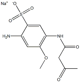 5-Acetoacetylamino-2-amino-4-methoxybenzenesulfonic acid sodium salt Structure