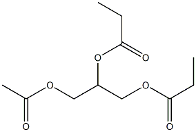 1,2,3-プロパントリオール1,2-ジプロピオナート3-アセタート 化学構造式