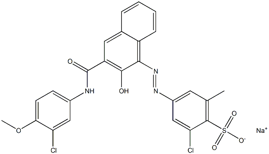 2-Chloro-6-methyl-4-[[3-[[(3-chloro-4-methoxyphenyl)amino]carbonyl]-2-hydroxy-1-naphtyl]azo]benzenesulfonic acid sodium salt