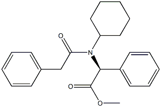 N-Cyclohexyl-2-phenyl-N-(phenylacetyl)glycine methyl ester,,结构式