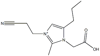 3-(2-Cyanoethyl)-2-methyl-5-propyl-1-(carboxymethyl)-1H-imidazol-3-ium Struktur