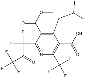 6-(Trifluoromethyl)-2-(1,1,3,3,3-pentafluoro-2-oxopropyl)-4-isobutylpyridine-3,5-di(carboxylic acid methyl) ester