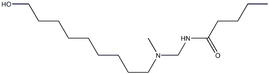 N-[[N-(9-ヒドロキシノニル)-N-メチルアミノ]メチル]バレルアミド 化学構造式