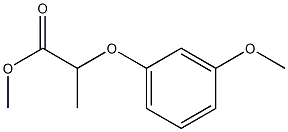 2-(3-メトキシフェノキシ)プロパン酸メチル 化学構造式