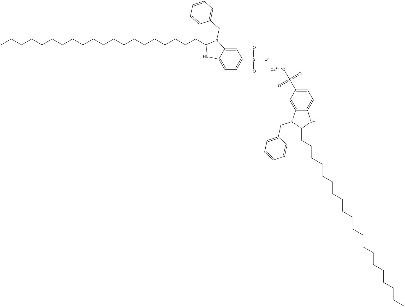 Bis(1-benzyl-2,3-dihydro-2-icosyl-1H-benzimidazole-6-sulfonic acid)calcium salt|