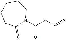 4,5,6,7-テトラヒドロ-1-(3-ブテノイル)-1H-アゼピン-2(3H)-チオン 化学構造式