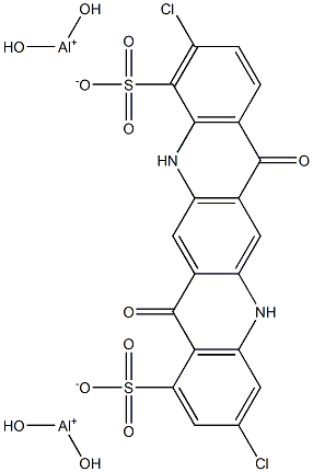  3,10-Dichloro-5,7,12,14-tetrahydro-7,14-dioxoquino[2,3-b]acridine-1,11-disulfonic acid bis(dihydroxyaluminum) salt